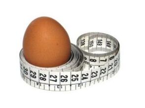 kiaušinis ir centimetras svorio netekimui